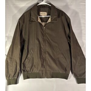 St Johns Bay Jacket Men's XL Gray Full Zip Insulated Pockets Outdoor Casual